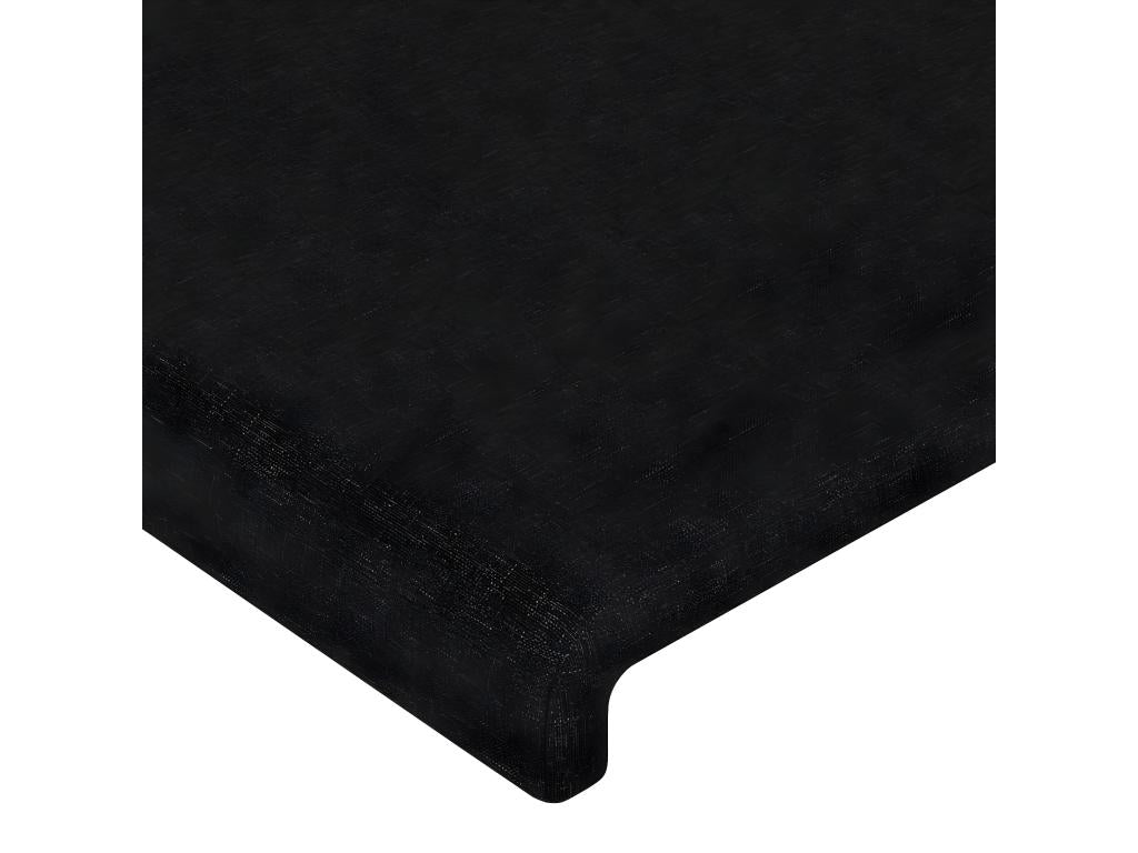 2-piece black headboard set, 90x5x78/88 cm, fabric