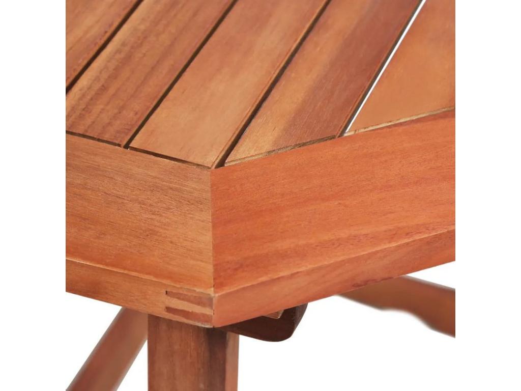 Meublita folding garden bar table, solid dark wood