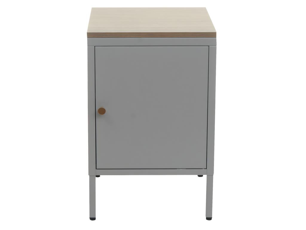 Vertchez-L84 bedside table - bedside cabinet/chest of drawers - metal 63x40x40cm - melamine - grey