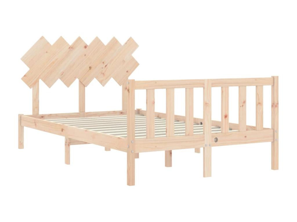 Bed frame with headboard 120x200 solid wood