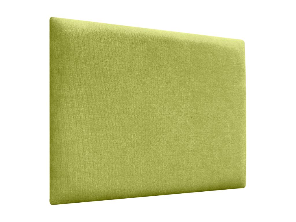 Meublita Aqualine fabric upholstered headboard composed of interchangeable self-adhesive bed panels for luxury bedroom, Pistachio, 90 cm