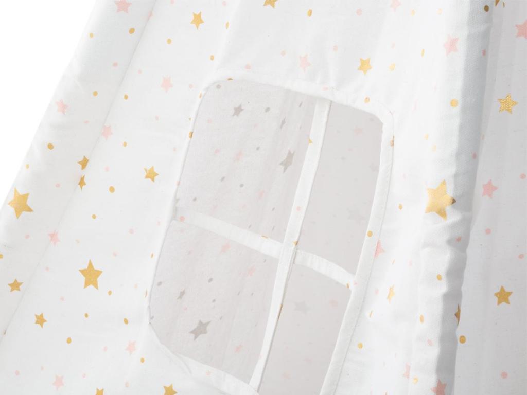 Meublita Children's Decor 5-Legged Table with Pom-Poms, 160cm, White