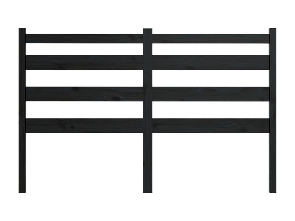 Black headboard 156x4x100 cm Solid pine wood