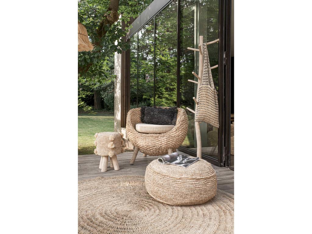Meublita Raffia Pouf