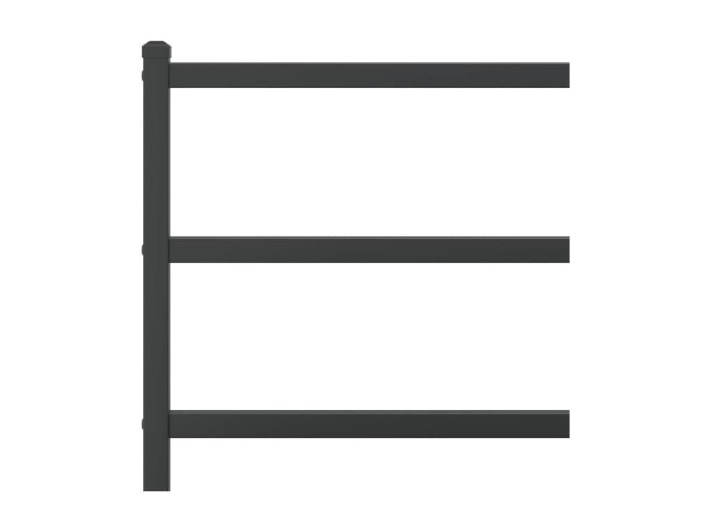 Metal bed frame without mattress, with black bed legs, 120x190cm