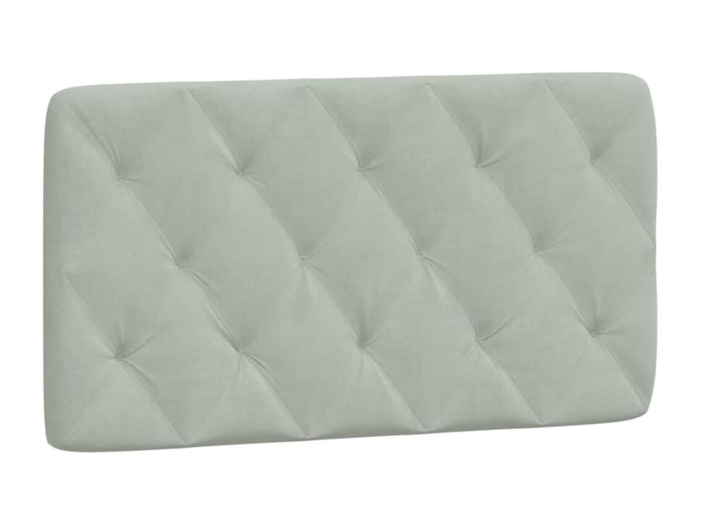 Bed frame with Vertcherères LED light grey 100x200 velvet