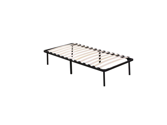 90x190 cm Bed Base, Sturdy and Comfortable, with Meublita Frame and 6 Metal Legs. Easy Assembly