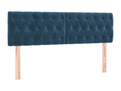 Dark Blue LED Headboard 160x7x78/88 cm Velvet