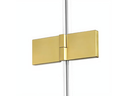 Meublita GOLD BRUSHED right-hand pivoting shower enclosure, 120x70cm, brushed gold color, front access