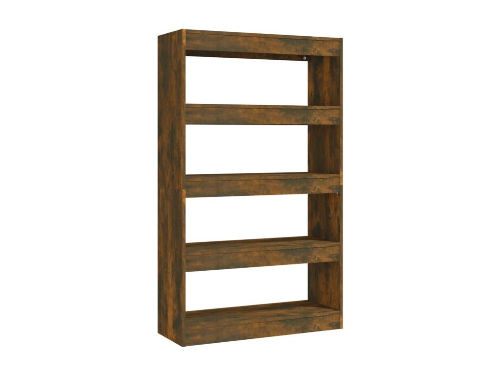 Bookshelf/Room Divider Smoked Oak Engineered Wood