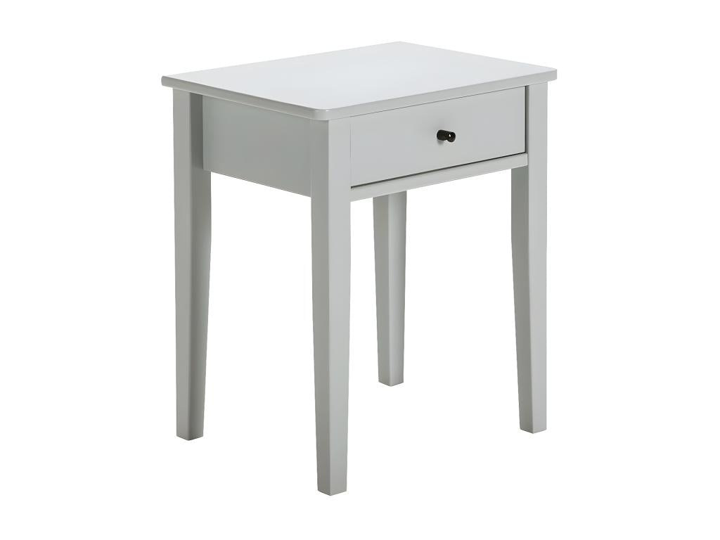 Meublita - Bedside table with 1 drawer, MDF and pine, light grey