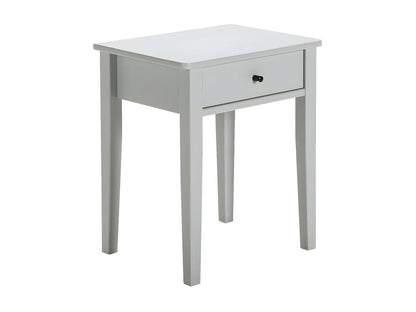 Meublita - Bedside table with 1 drawer, MDF and pine, light grey