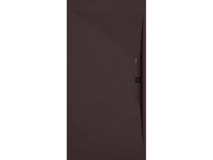 Chocolate shower tray with smooth finish, Meublita SIDE color grid - 150x90 cm