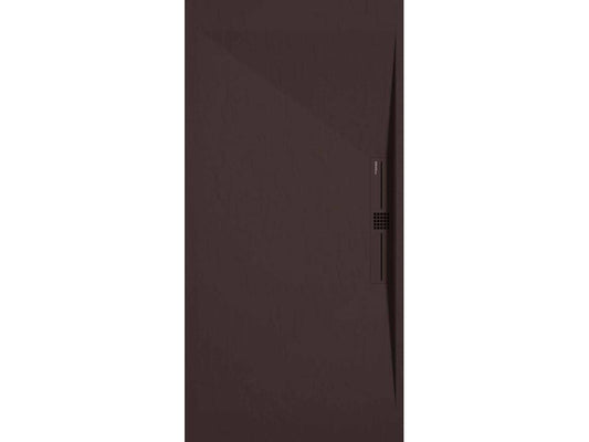 Chocolate shower tray with smooth finish, Meublita SIDE color grid - 150x90 cm