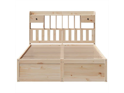 Bed frame without mattress 160x200 cm solid pine wood