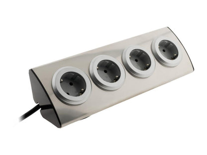 Schuko corner sofa power outlet 4x16A - Grey - Vertchez