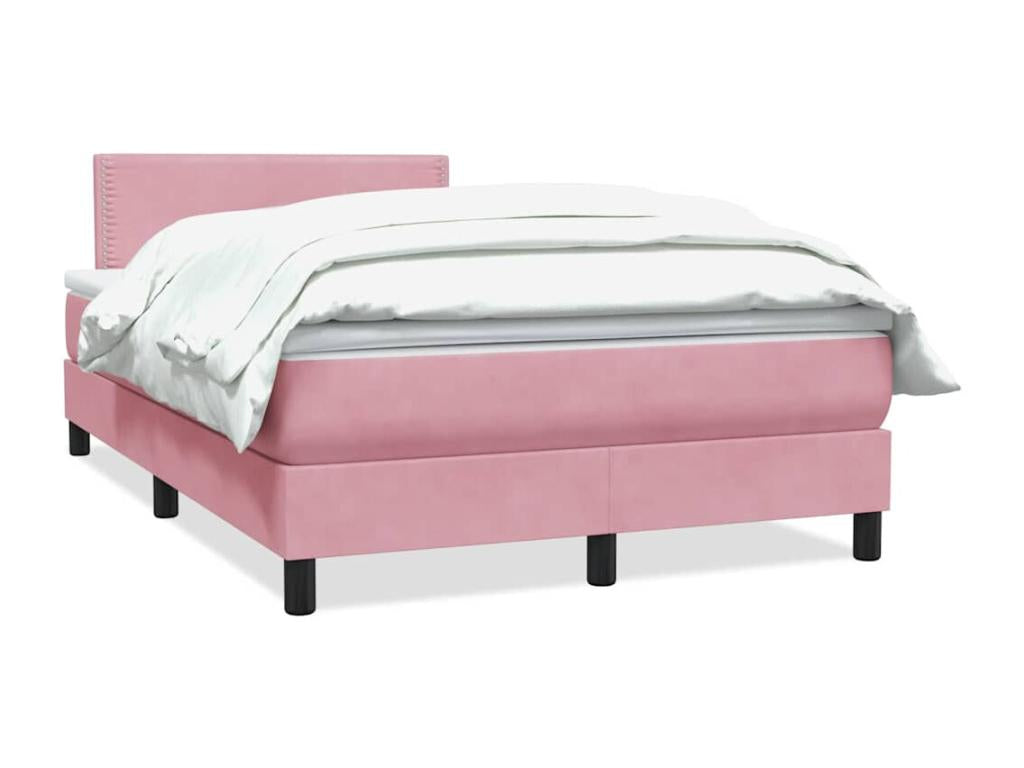 Meublita bed base with pink velvet mattress 120x220 cm
