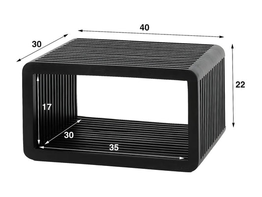 Meublita Black Recycled Teak Wood Hanging Bedside Table