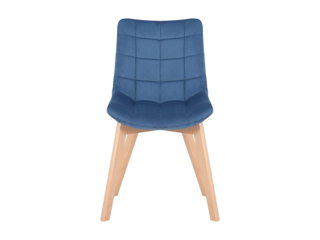 Dining chair - Velvet / Black - Blue - Passaic