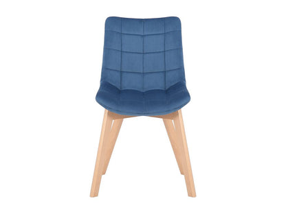 Dining chair - Velvet / Black - Blue - Passaic