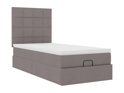 Ottoman bed frame with Meublita 90x200 cm fabric mattress