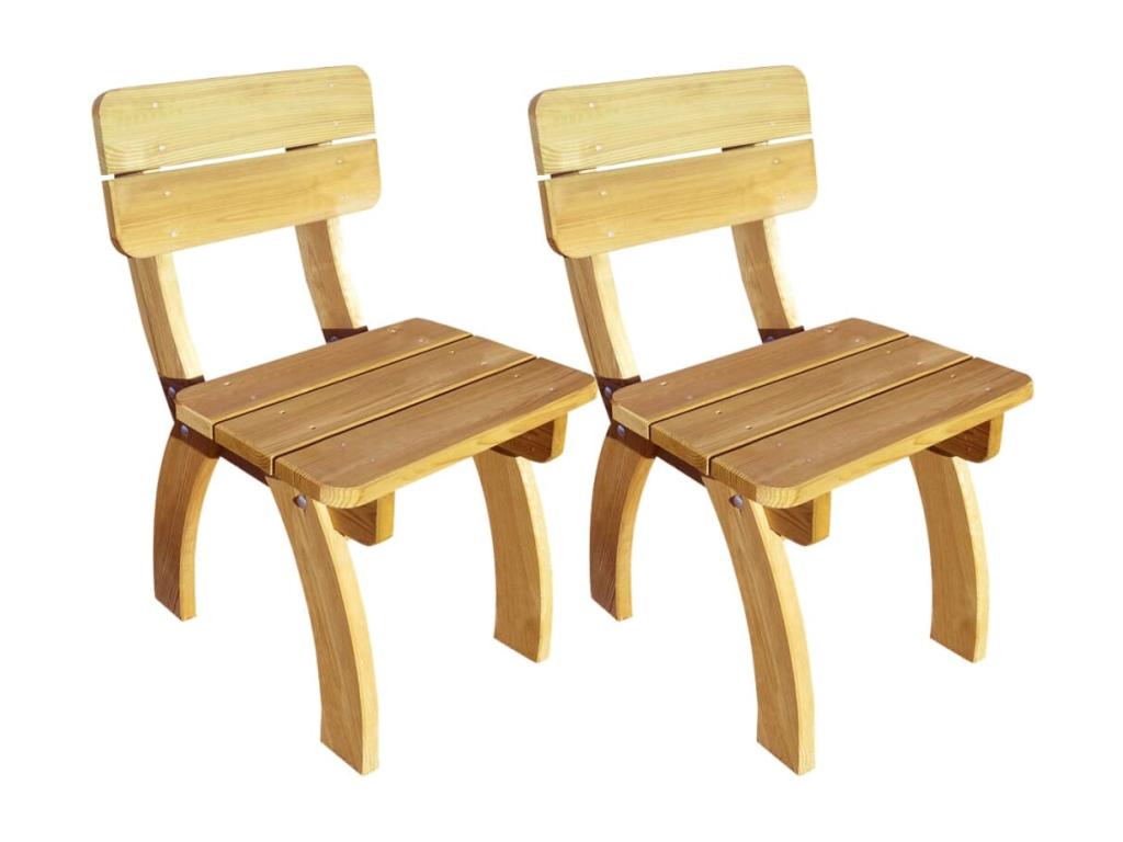 2-piece garden chairs, impregnated pine wood