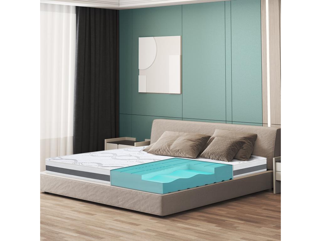 Double Mattress 170x200 with Memory Foam - Premium Quality - Height 16 cm - Made in Italy