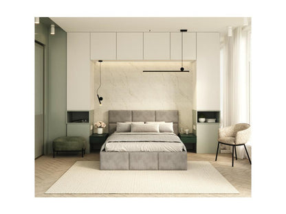 Meublita 140x190 Storage Bed - Slatted Base Included - Light Grey