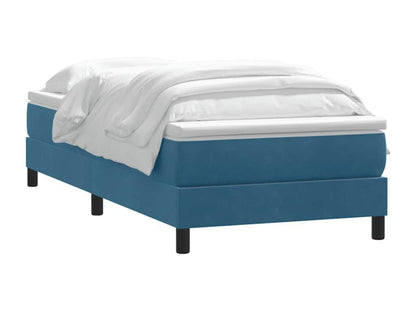 Meublita bed base and dark blue 80x220 cm velvet mattress