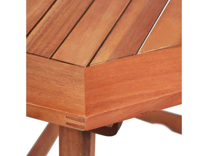 Meublita folding garden bar table, solid dark wood