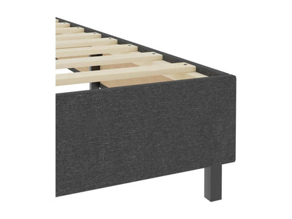 Meublita bed base, dark grey fabric, 160x200 cm