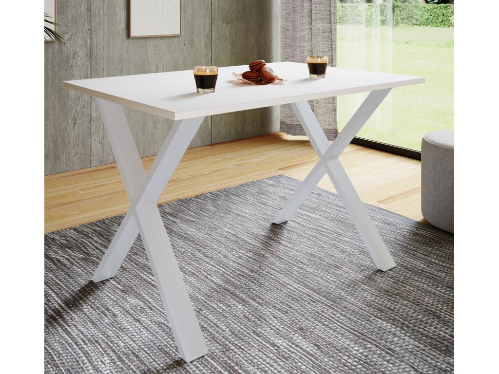 Meublita Premium Wood Kitchen Table Dining Table Xona X White 80 - 110 - Oak Meublita