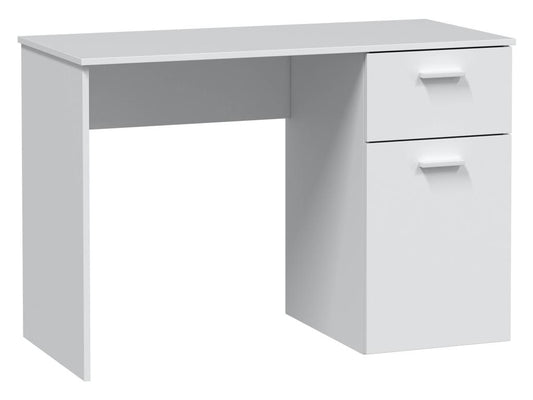 Meublita desk with 1 door and 1 drawer, white, 108 cm long