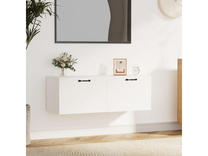 White wall cabinet 100x36.5x35 cm Engineered wood