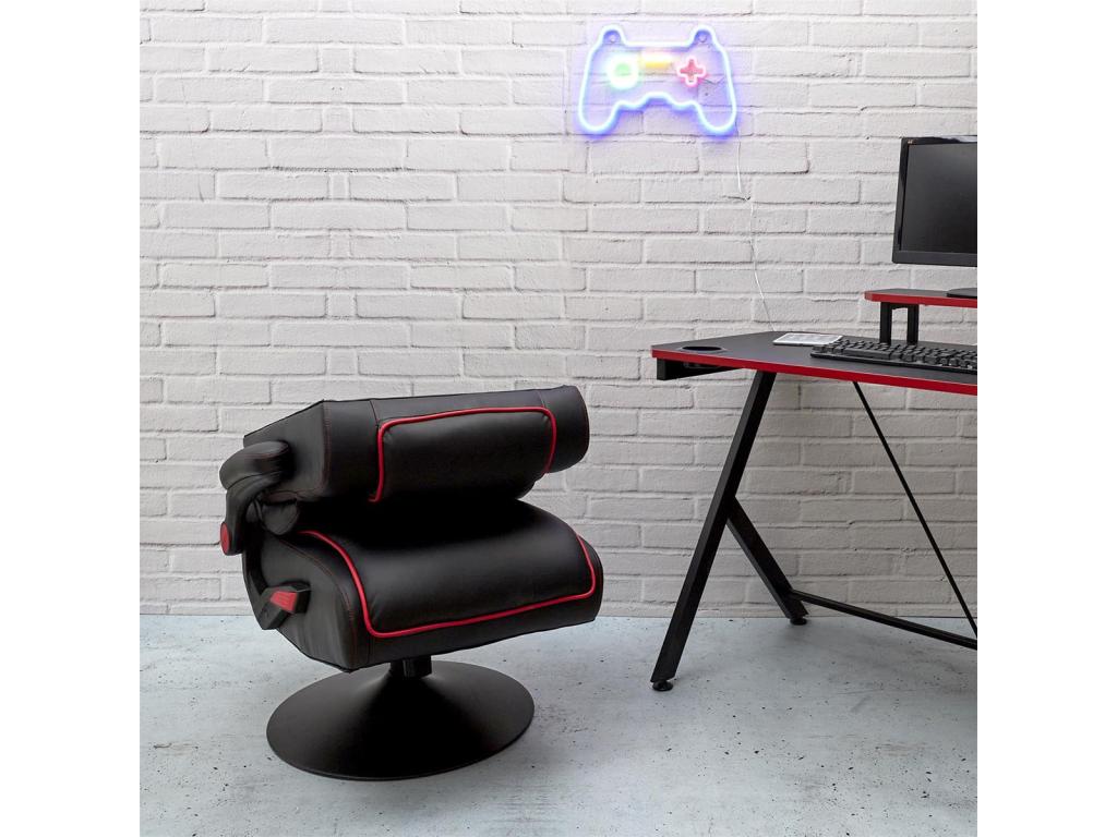 Meublita - Black and Red Folding Office Chair