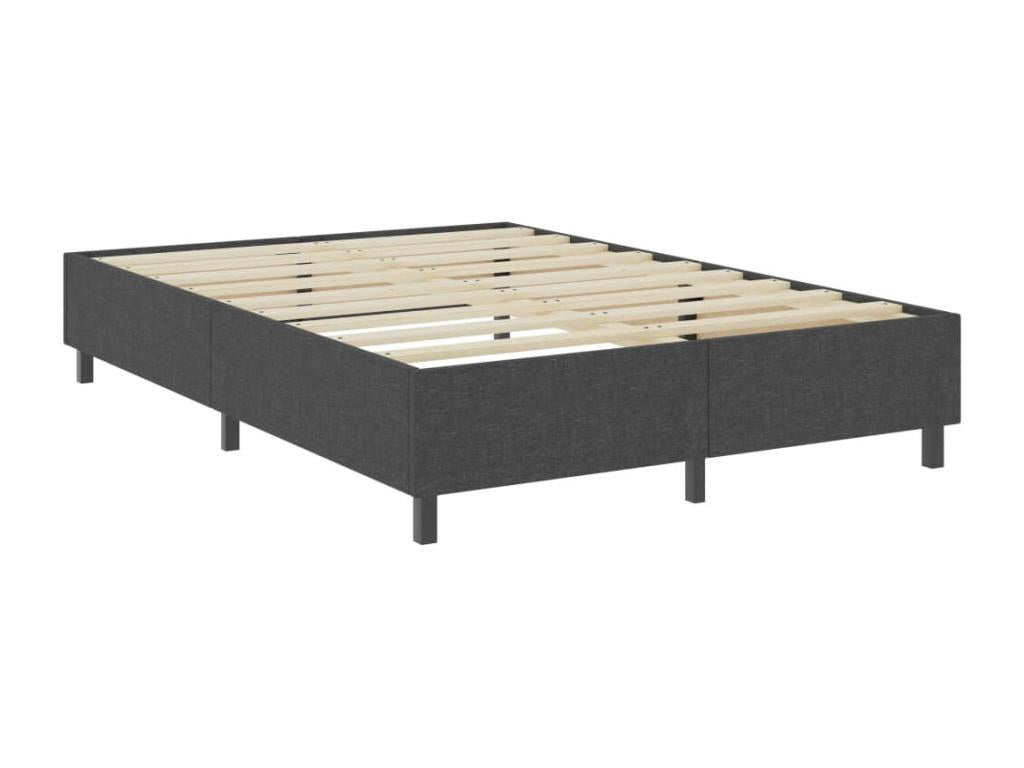 Meublita bed base, dark grey fabric, 160x200 cm