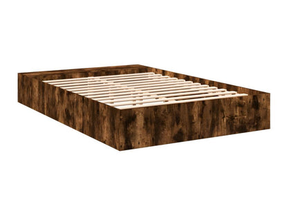 Smoked oak bed frame without mattress, 140x200 cm
