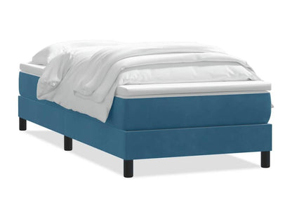 Meublita bed base and dark blue 80x220 cm velvet mattress