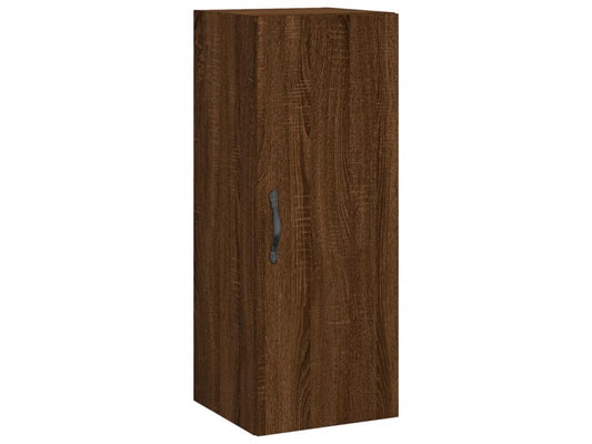 Brown oak wall cabinet 34.5x34x90 cm engineered wood