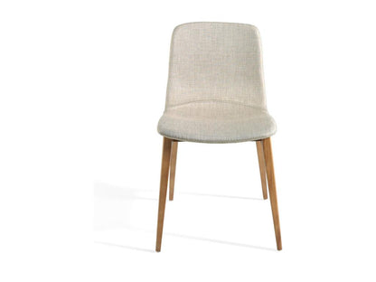 Béa Ash Wood and Beige Fabric Chair - Set of 2 - Meublita 20 Brown