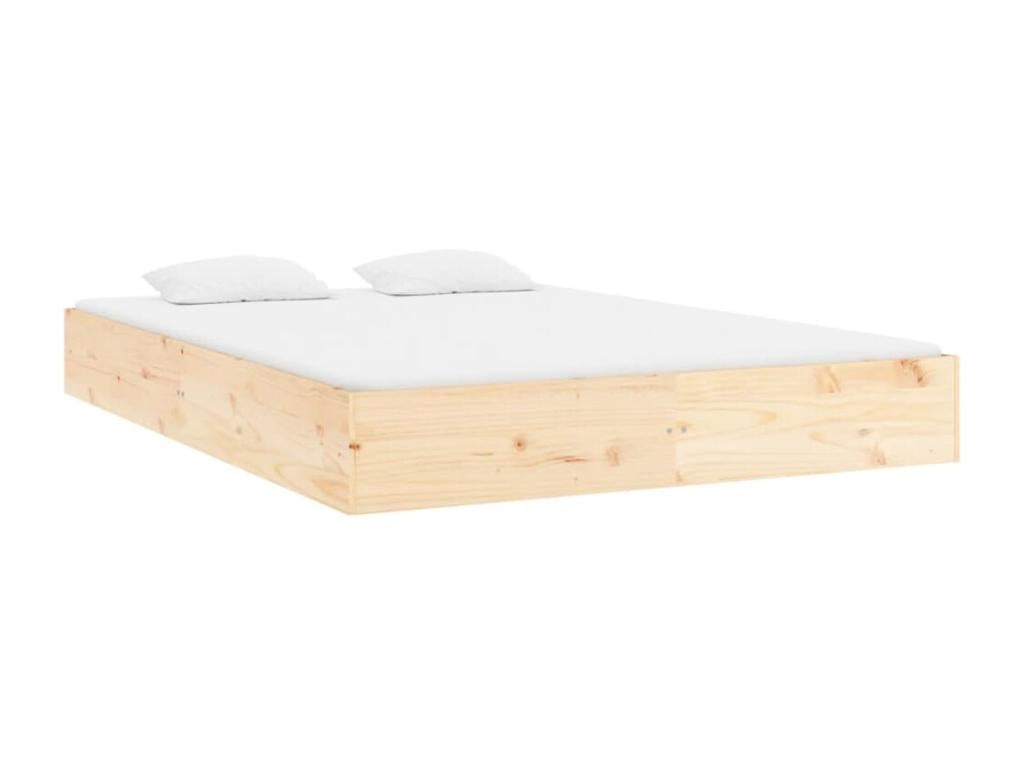 Solid wood bed frame 140x200 cm