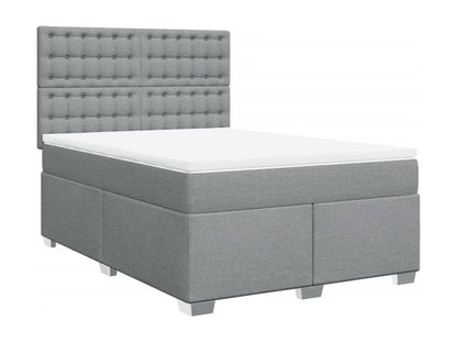 Meublita bed base with light grey mattress 140x200cm fabric