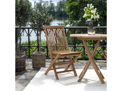 Meublita - Set of 4 Garden Chairs in Natural Solid Teak