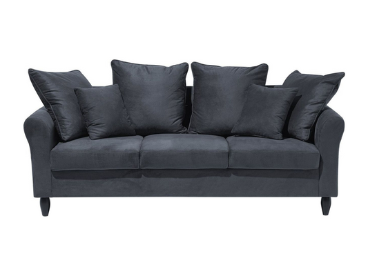 Meublita 3-seater sofa in dark grey velvet