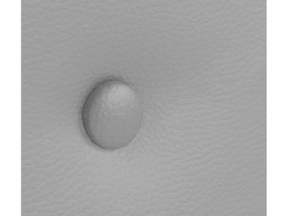 Meublita Faux Leather Headboard with 2 Buttons, 110x105cm, with Legs, 105cm Beds - Light Grey