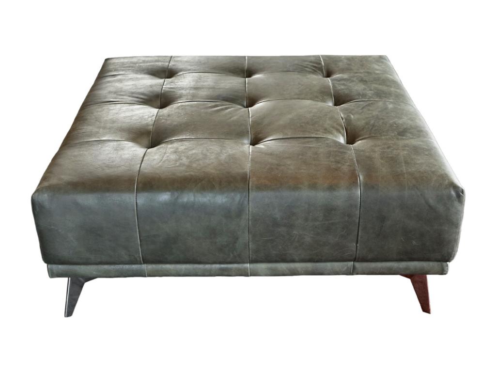 Pouf - Leather Green - Meublita