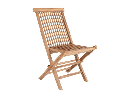 Meublita - Set of 4 Garden Chairs in Natural Solid Teak