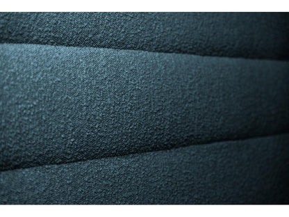 Blue Bouclette Lines Headboard, 140 cm wide - 10 cm thick, padded