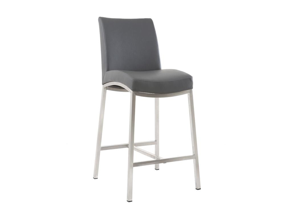 Dark grey designer bar stools, 70 cm high, set of 2, OLLY