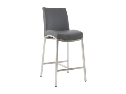 Dark grey designer bar stools, 70 cm high, set of 2, OLLY